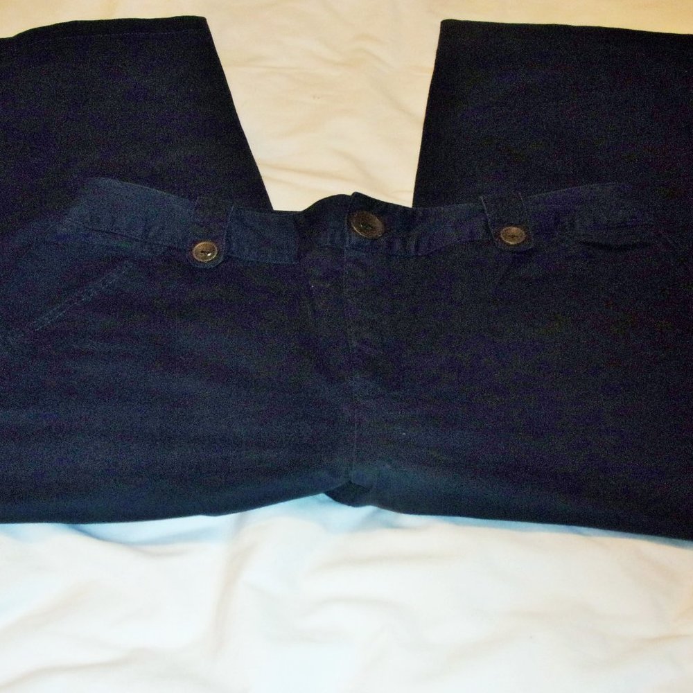 Caribbean Joe Summer Dark Navy Capris EUC